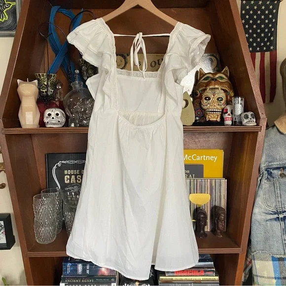 Lulu’s - Marvelous Time White Ruffled Mini Dress - size xs - Picture 9 of 11